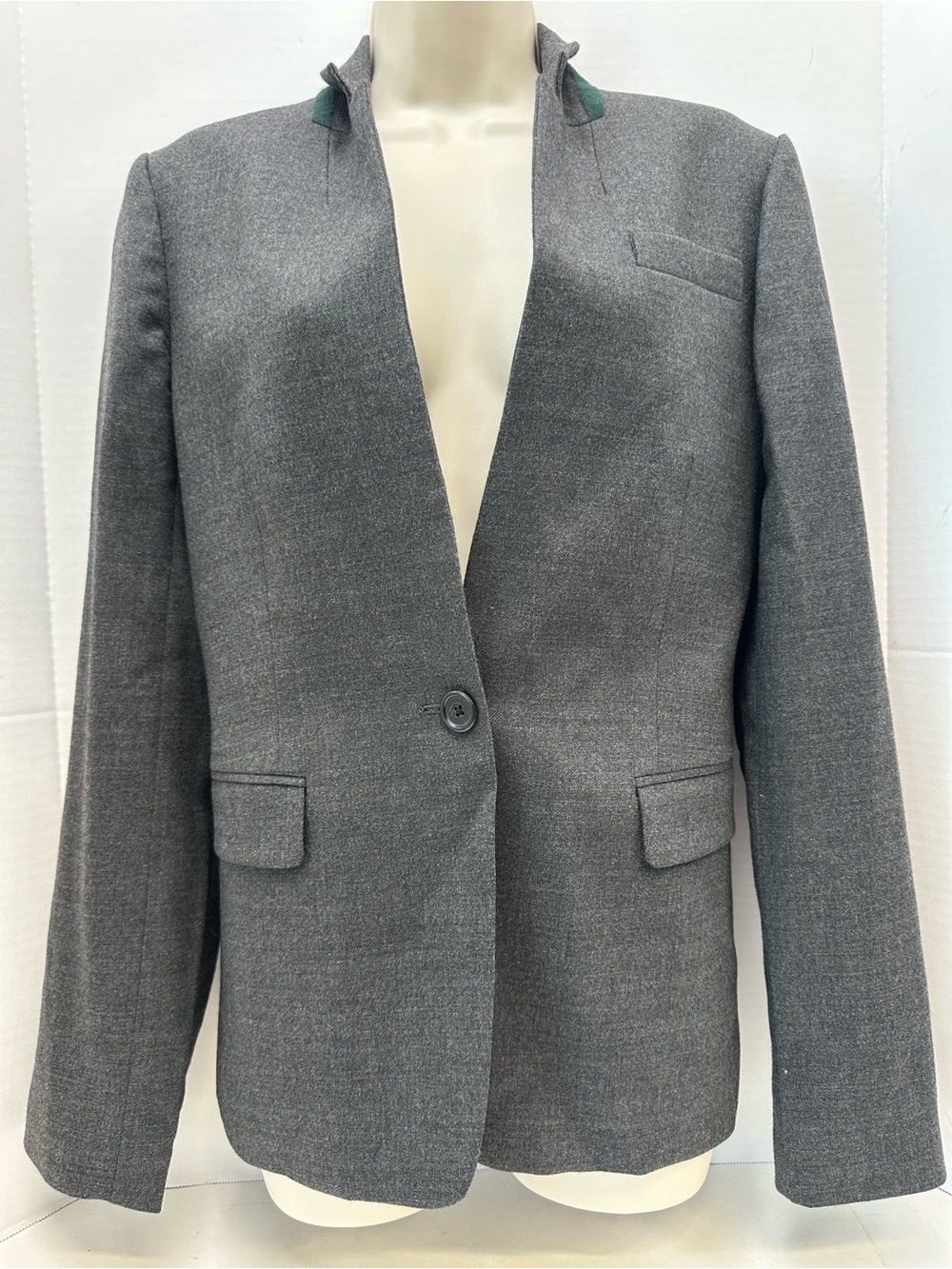 J. Crew Dark Gray Single-Button Tailored Blazer